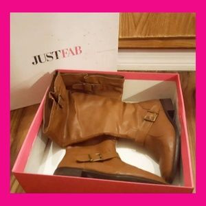 JustFab Flat Sole Riding Boots- Size: 7
